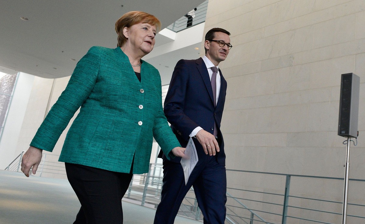 Angela Merkel i Mateusz Morawiecki