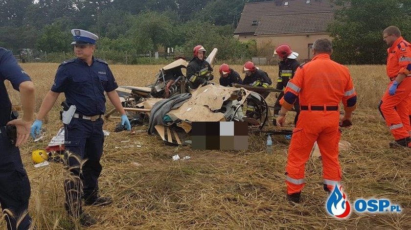 Katastrofa śmigłowca koło Opola.