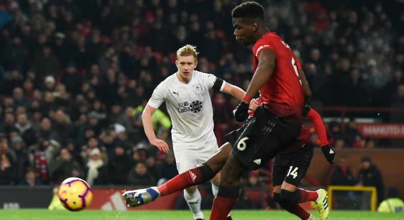 Manchester United's Paul Pogba sparked their late fightback againt Burnley