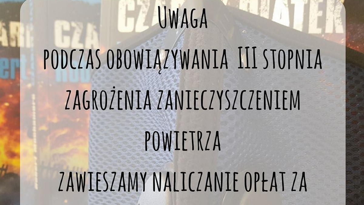 Biblioteki nie dbają jedynie o nasze umysły. Wojewódzka Biblioteka Publiczna w Krakowie ogłosiła, że zatroszczy się również o ciała, a szczególnie płuca wszystkich czytelników. Jak informuje portal Wyborcza.pl, w czasie smogu nie będą naliczane kary za przetrzymywanie książek.