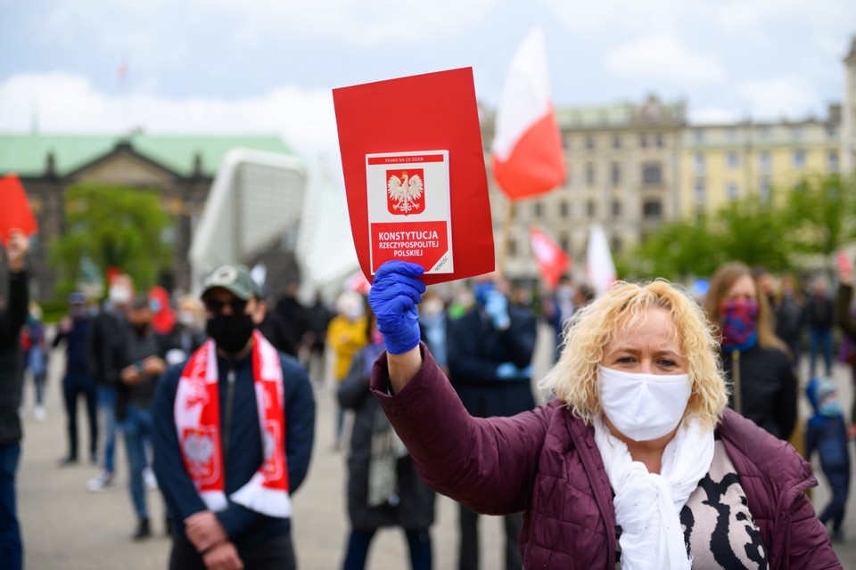 Protest antyrządowy w Poznaniu