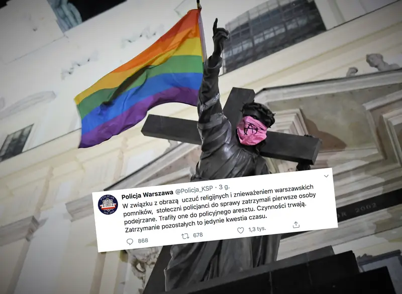 Aktywistki LGBT+ z kolektywu Stop Bzdurom zatrzymane za &quot;znieważenie pomników&quot;