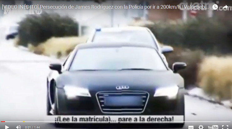 Rodríguez 45 milliós R8-as Audiját nem tudták utolérni a szirénázó rendőrök