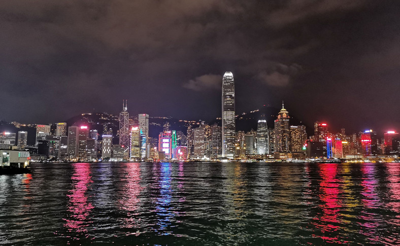 Hongkong w nocy