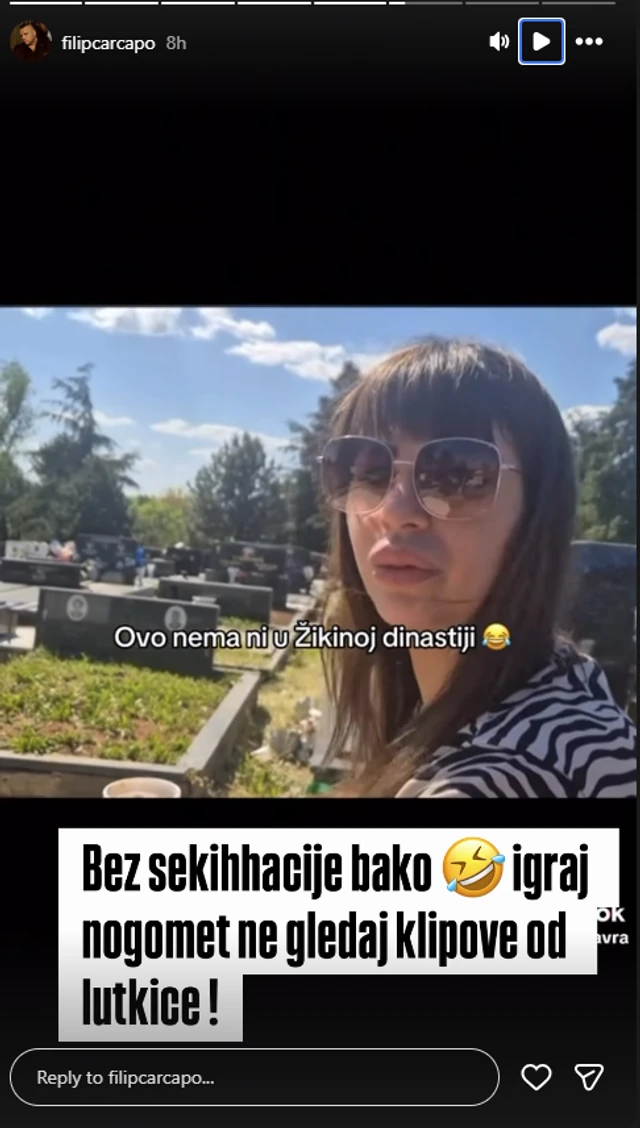 MILJANA KULIĆ SE ISPOVEDA NA BABINOM GROBU, Marija je snima, ona iznosi PRLJAVŠTINE IZ RIJALITIJA: Bizaran video osvanuo na profilu Filipa Cara: "Ovo nema ni u 'Žikinoj dinastiji"
