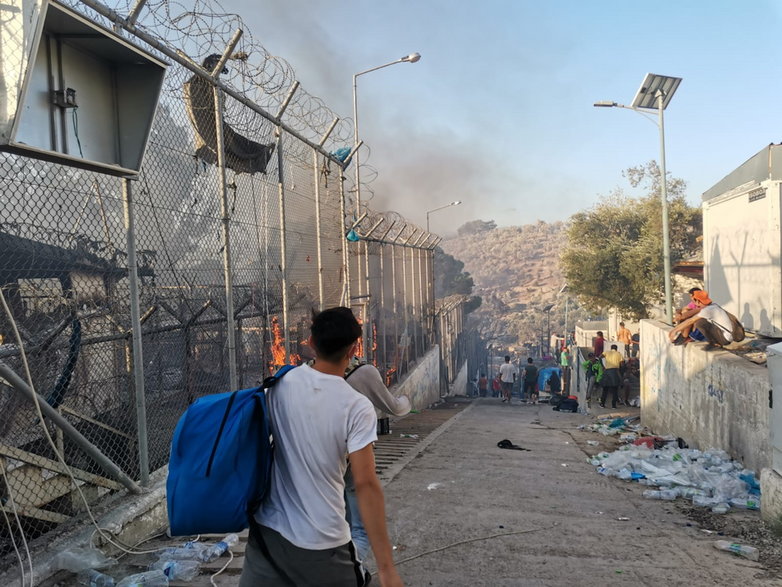 Pożar pochłonął największy europejski obóz dla uchodźców – Moria na Lesvos
