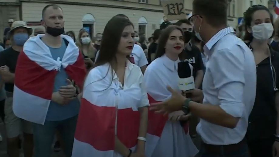 Protest Białorusinów w Warszawie