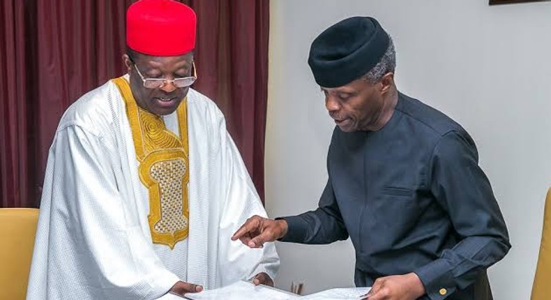 Vice President Yemi Osinbajo nad Ebonyi state governor, Dave Umahi [Nairaland Forum] 