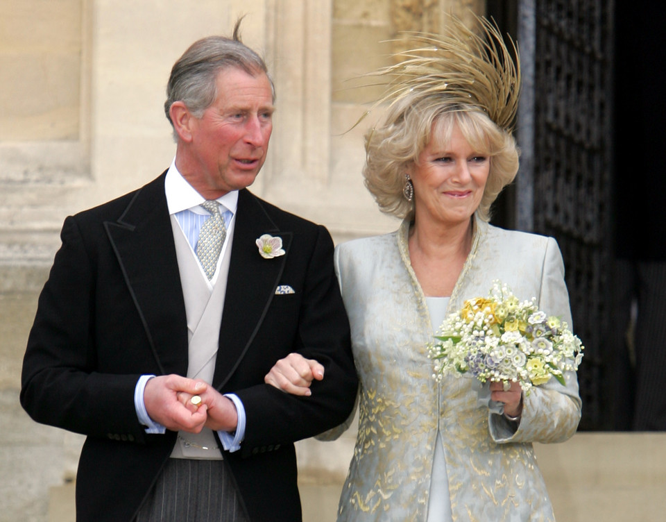 Król Karol III podczas ślubu z Camillą