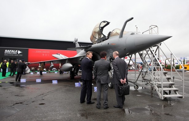 Myśliwiec Dassault Rafale na wystawie w trakcie Paris Air Show w Paryżu, Francja. fot. Chris Ratcliffe