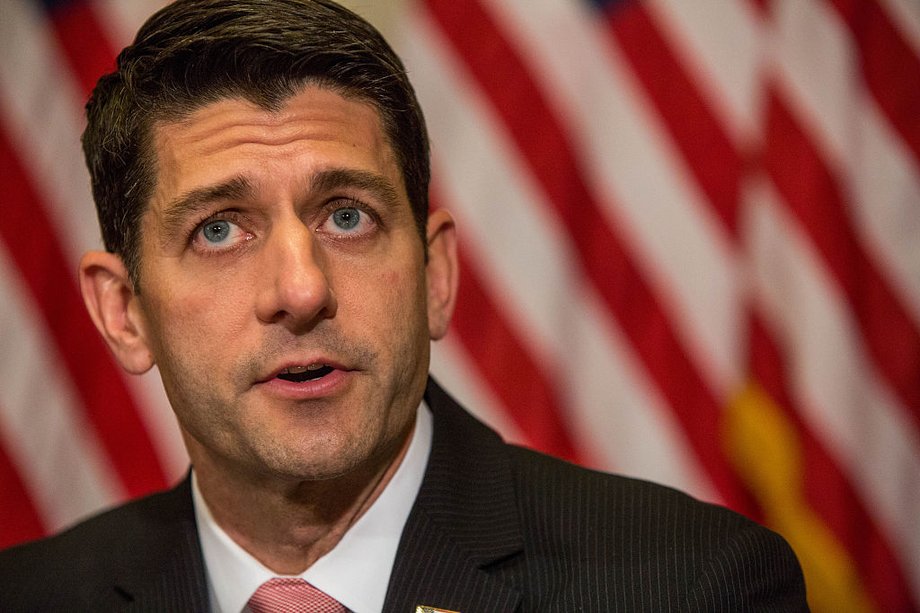 House Speaker Paul Ryan (R-WI) speaks during a meeting with President-elect Donald Trump at the U.S. Capitol November 10, 2016 in Washington, DC. Earlier in the day president-elect Trump met with U.S. President Barack Obama at the White House.)