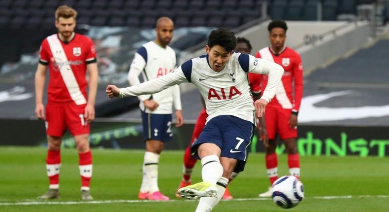 Tottenham's Son Heung-min scores against Southampton Creator: Clive Rose