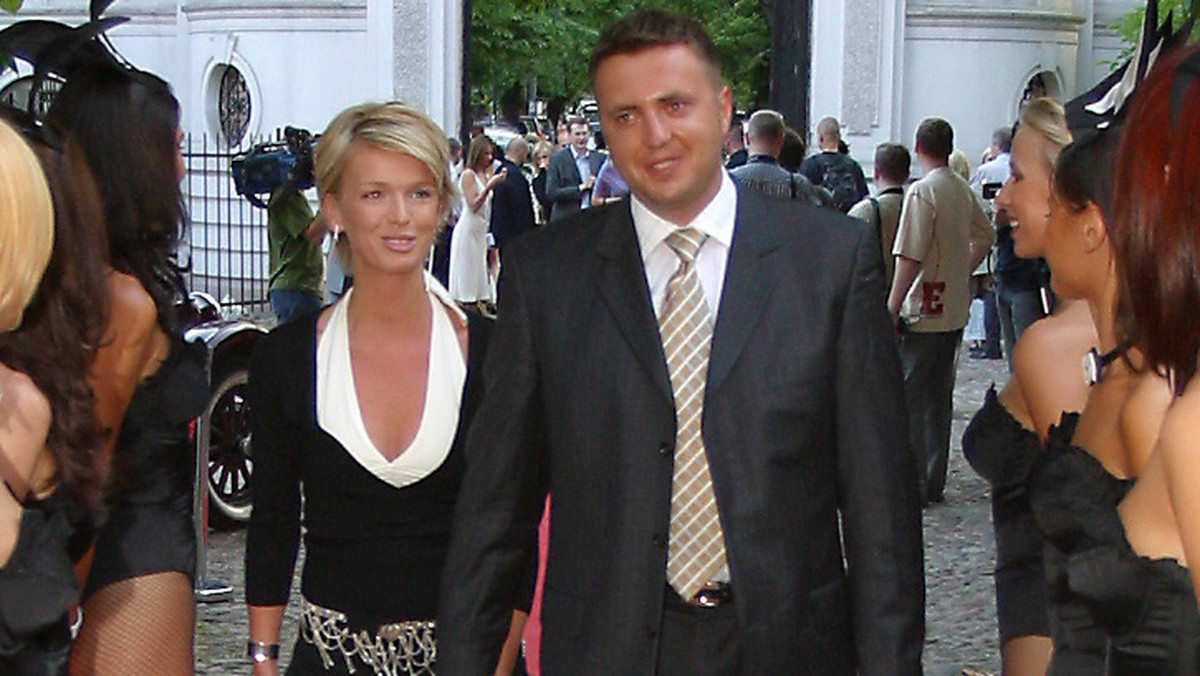 Magda Mołek z byłym mężem w 2003 r.