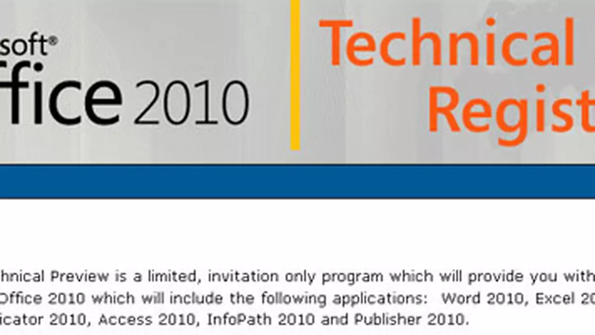 Office 2010 Technical Preview - zapisy do testów rozpoczęte