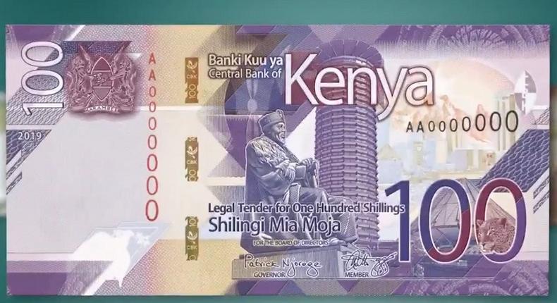 Face of new Sh100 Kenyan bank note launched on Madaraka Day with 7 security features 