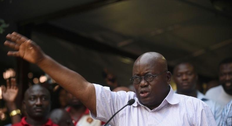 New Patriotic Party presidential candidate Nana Akufo-Addo has a clear lead in Ghana's pesidential election, local media report