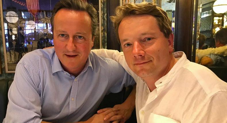 James Chapman (R) with former prime minister David Cameron