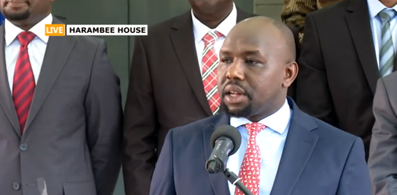 Transport Cabinet Secretary Kipchumba Murkomen announces the NTSA accident statistics on December 20, 2022