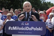 Prezes PiS Jarosław Kaczyński podczas pikniku rodzinnego PiS w Połajewie, 30.07.2023 r.