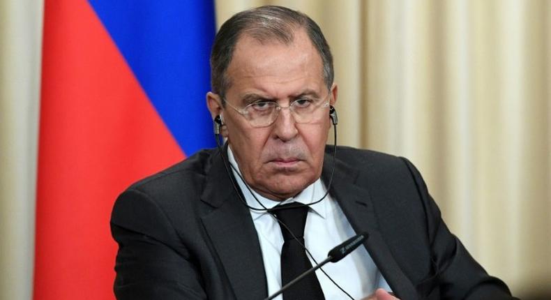 Russian Foreign Minister Sergei Lavrov attends a news conference in Moscow on December 20, 2016