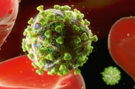 HIV virus particle