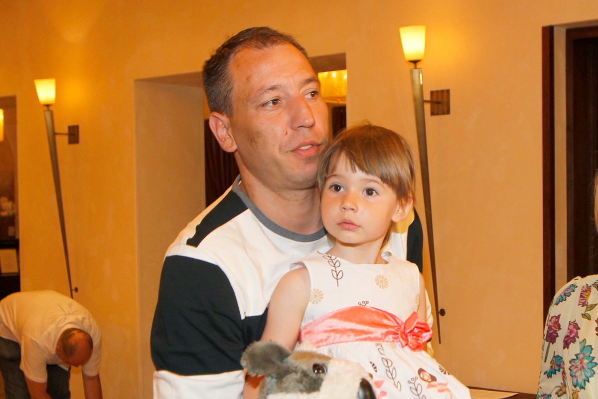 Jacek Olszewski z córką Lilianą w 2011 r.