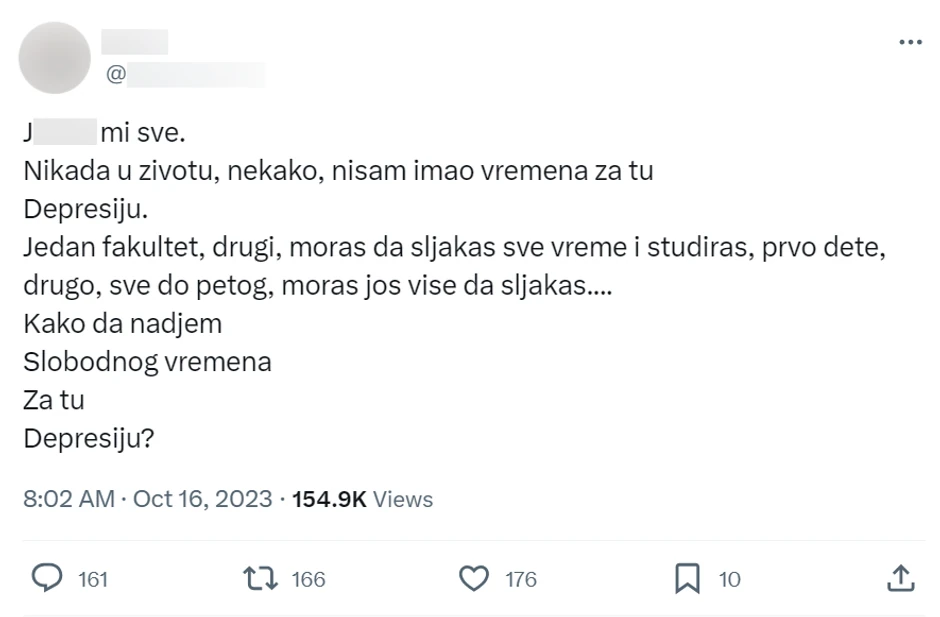 Objava na Tviteru