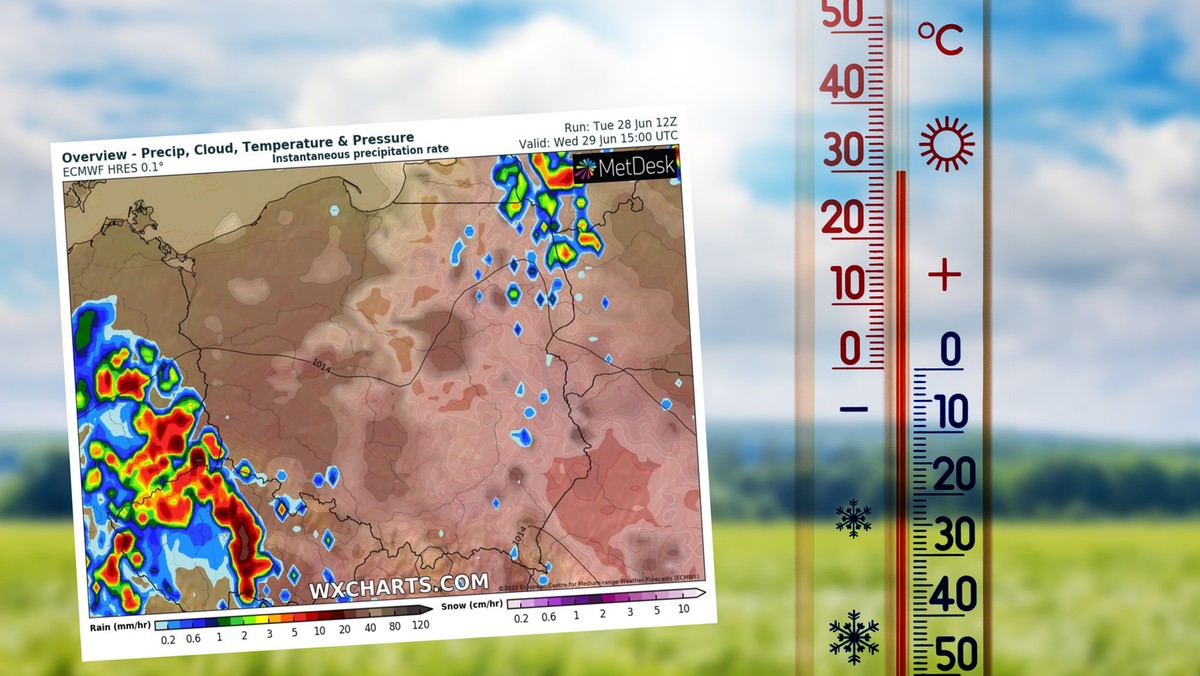 Pogoda na środę, 29 czerwca. Nowe uderzenie upału. Będą też ulewy i burze