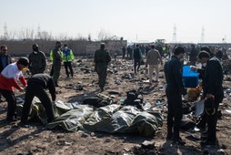 Pole, na którym doszło do katastrofy ukraińskiego Boeinga 737-800. 