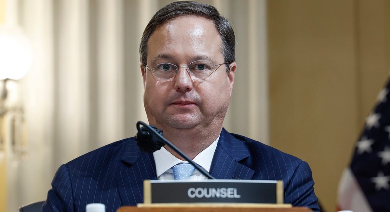 Senior investigative counsel John Wood questions witnesses during the third public hearing of the January 6 committee on June 16, 2022.