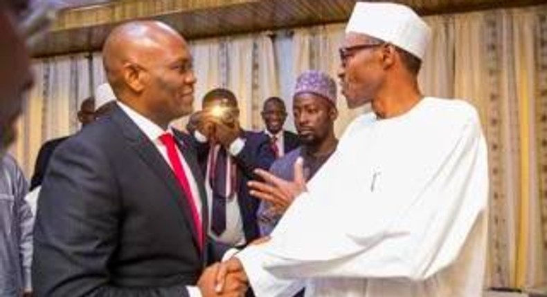 Tony Elumelu visits President-elect, Muhammadu Buhari on April 15, 2015