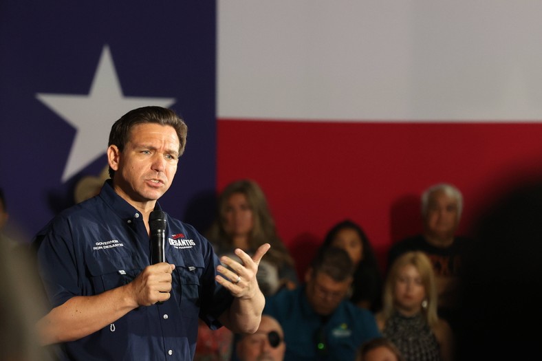 Ron DeSantis podczas spotkania kampanijnego, Texas, USA, 26 czerwca 2023 r.