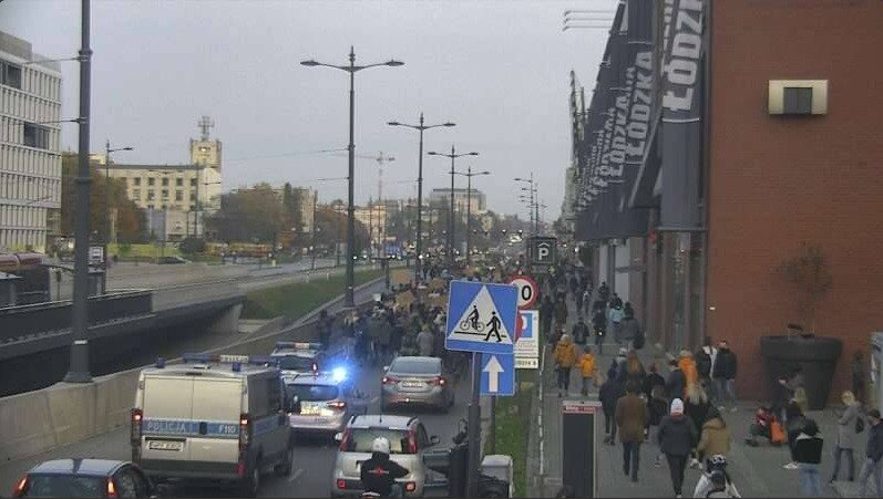 Protest przeciwko zaostrzaniu przepisów aborcyjnych w Łodzi