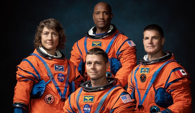 Posada Artemisa Dva: levo Kristina Koh, pozadi Viktor Glover (pilot), napred Rid Vajzman (komandant), desno Džeremi Hansen | Foto: NASA