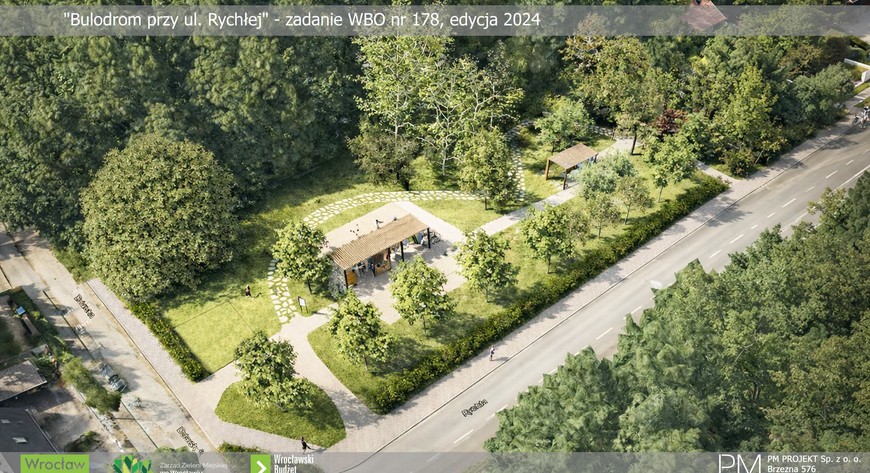 Bulodrom, nowe ścieżki spacerowe, elementy małej architektury, nasadzenia roślin, drzewa i krzewy owocowe – nic z tego nie zabraknie przy ul. Rychłej.