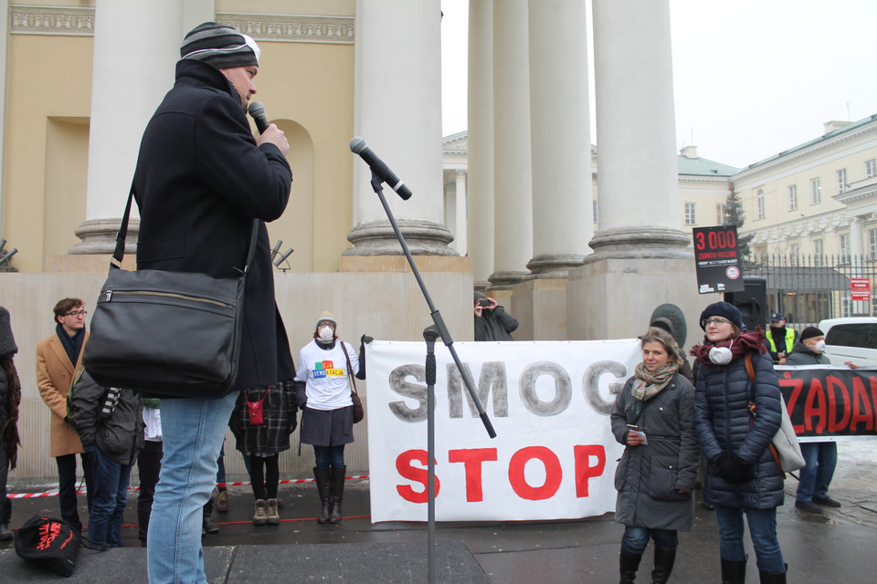 Protest antysmogowy Warszawa. Piotr Halicki 4