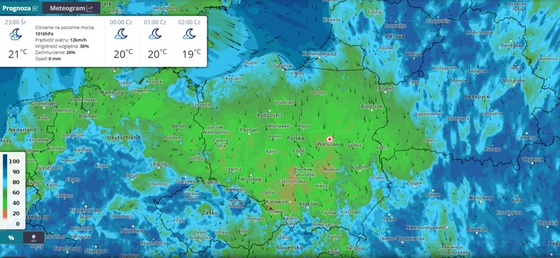 Prognoza na czwartek 10 czerwca