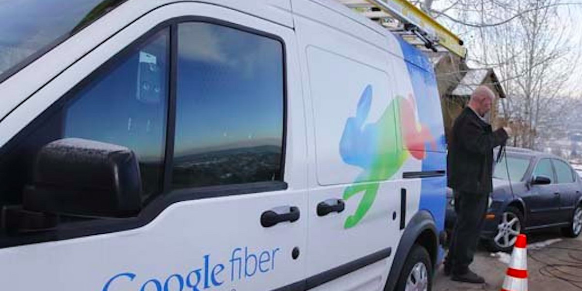 Google fiber trucks