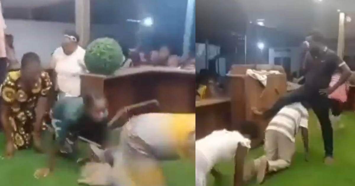 Church members crawl through pastor's open legs to symbolically enter 2024 - Vimarsana News