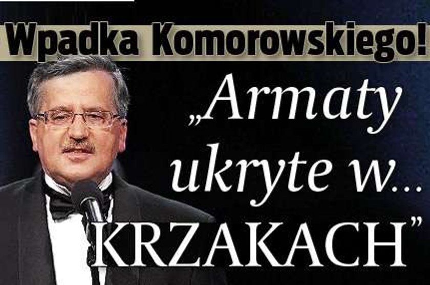 Wpadka Komorowskiego! "Armaty ukryte w krzakach"