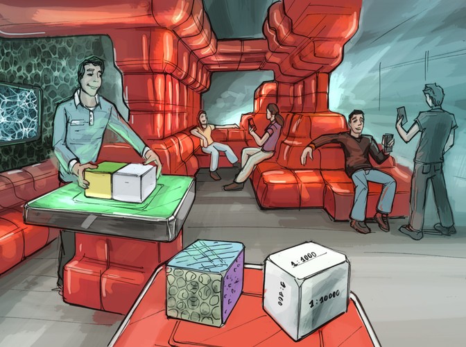 Nanosalonik, czyli miejsce odpoczynku i zabawy dla zwiedzających 'Galerię dla młodzieży'