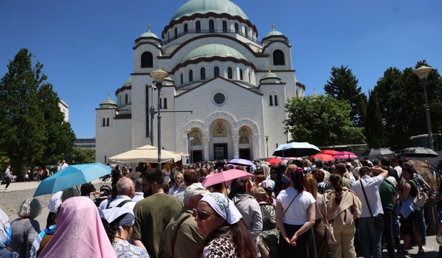Hram Svetog Save zbog pojasa Presvete Bogorodice