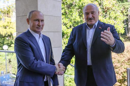 Władimir Putin i Aleksander Łukaszenka w Soczi.