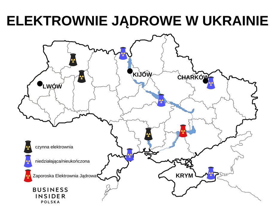 Gdzie w Ukrainie mieszczą się elektrownie jąrowe?