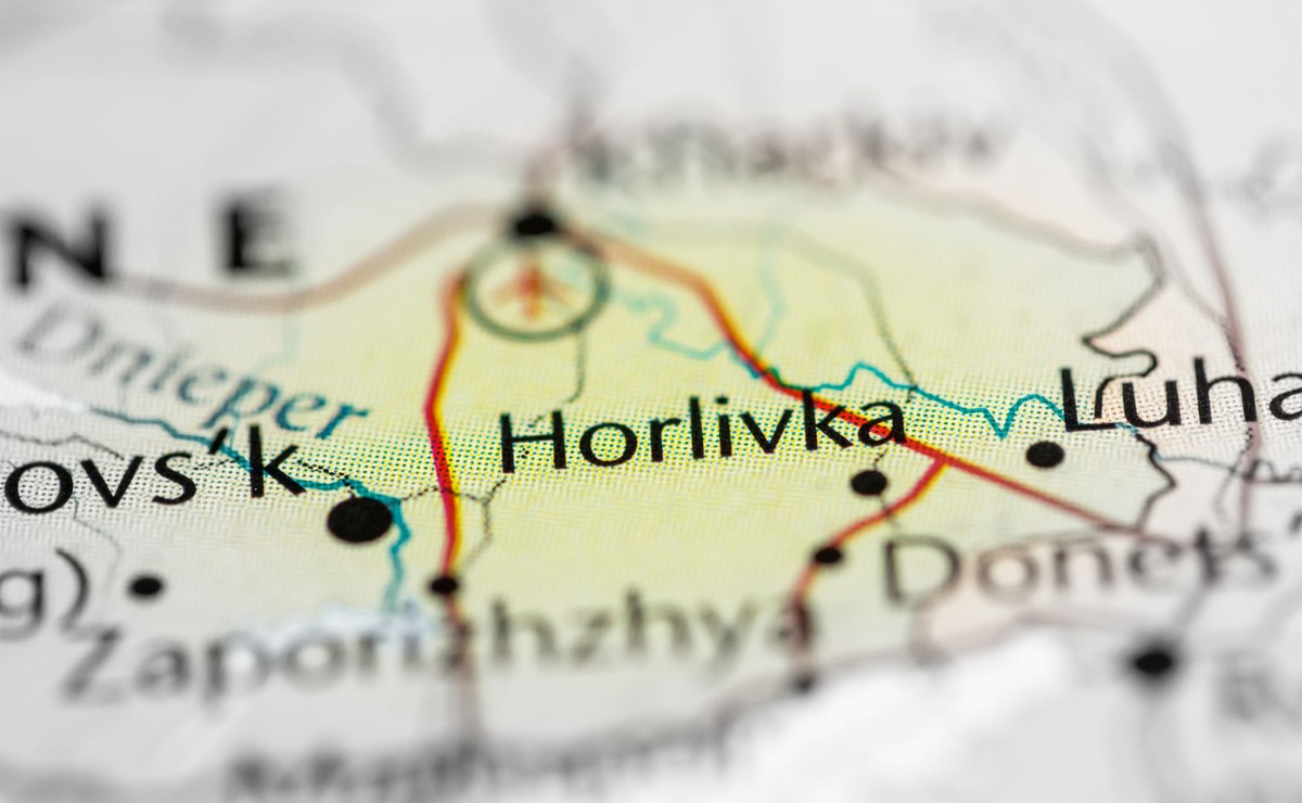 Gorłowka na mapie Ukrainy