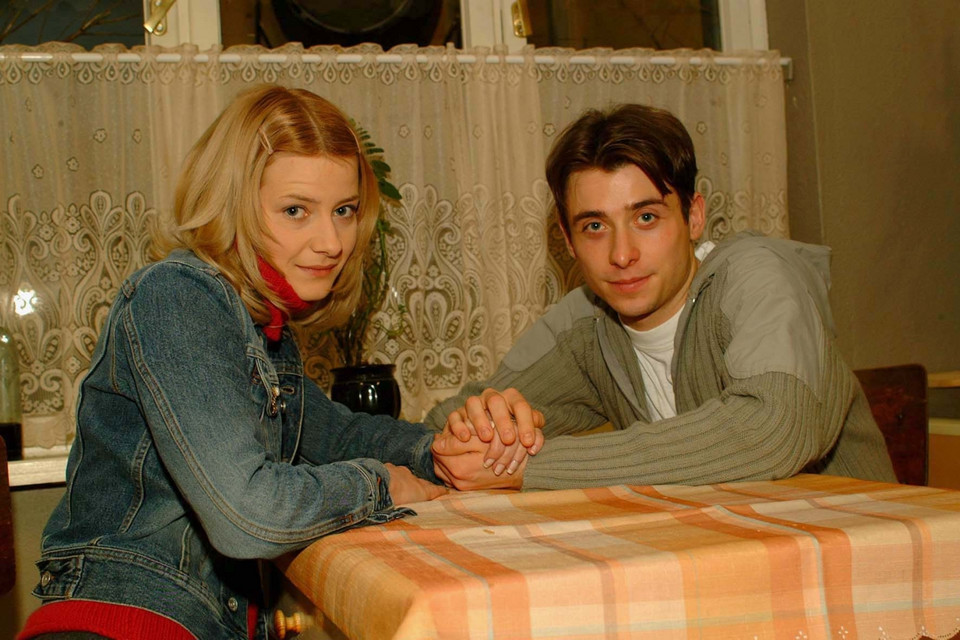Małgorzata Kożuchowska i Kacper Kuszewski na planie serialu "M jak miłość"