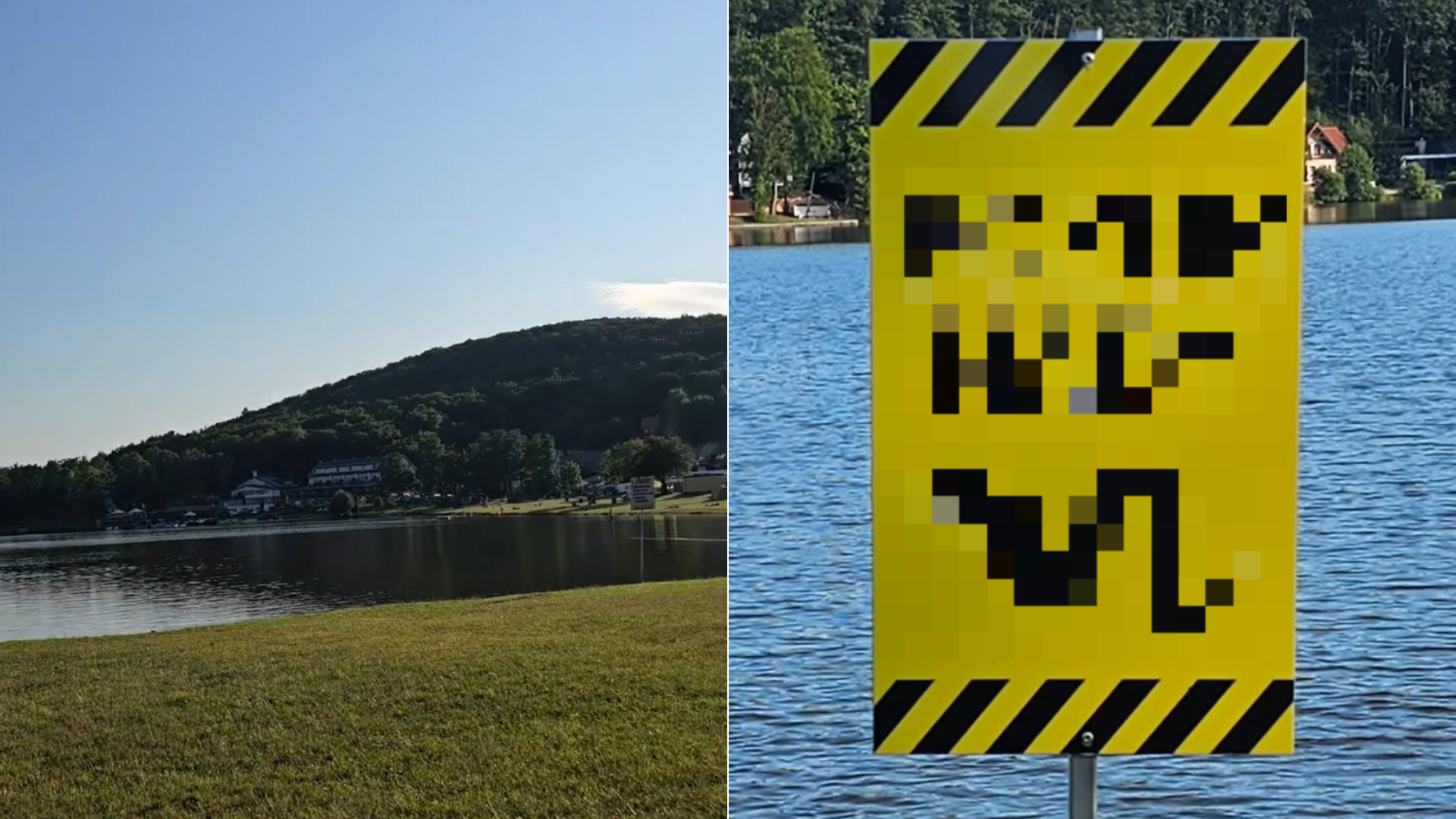 Na jazere sa objavila podivná značka.