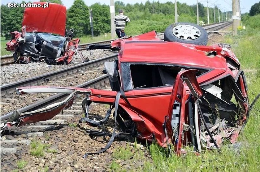 wypadek na przejeździe kolejowym