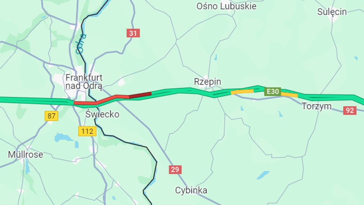 Zator na 7 km przy wyjeździe z Polski do Niemiec. Utrudnienia w ruchu