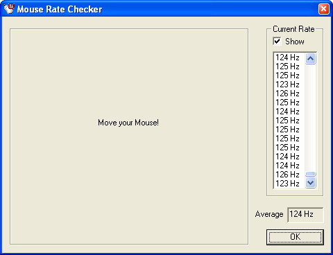 Mouse Rate Checker - Logitech MX700 